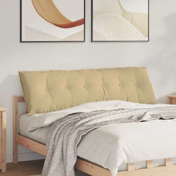 vidaXL Back Pillow Grey Green 160 x 50 cm Corduroy Fabric