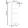 vidaXL Sliding Door ORKDAL Natural 78 x 202 cm