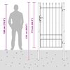 vidaXL Fence Gate with Lock Grey 103 x 225 cm Powder-Coated Steel