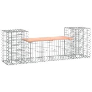 vidaXL Garden Bench Gabion Design 183x41x60,5 cm Solid Wood Douglas