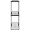 vidaXL 3-Tier Plant Stand Black 100 x 32 x 102 cm Steel