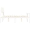 vidaXL Senior Bed without Mattress White 140x200 cm Solid Wood