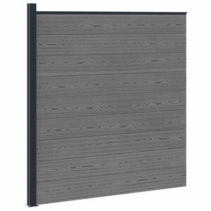 vidaXL Fence Panel WPC and Aluminium Grey