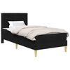 vidaXL Bed Frame with Mattress with Headboard Black 90 x 190 cm Fabric