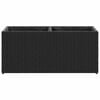 vidaXL Garden Planter with 2 Pots Black 72x30x32 cm Poly Rattan