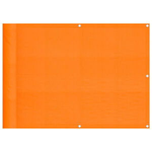 vidaXL Balcony Screen Orange 75x1000 cm 100% Polyester Oxford