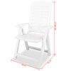 vidaXL 7 Piece Outdoor Dining Set Plastic White