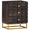 vidaXL Bed Cabinet Black 40x30x50 cm Solid Mango Wood