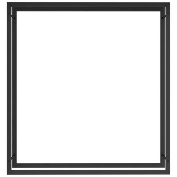 vidaXL Firewood Rack Matt Black 110x28x116 cm Steel