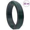vidaXL Fence Binding Wire Green 33 m PVC
