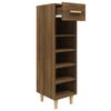 vidaXL Shoe Cabinet Brown Oak 30x35x105 cm Engineered Wood