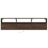 vidaXL TV Wall Cabinet with LED Brown Oak 180x31x45 cm