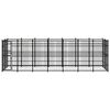 vidaXL Outdoor Dog Kennel Steel 12.9 m&sup2;
