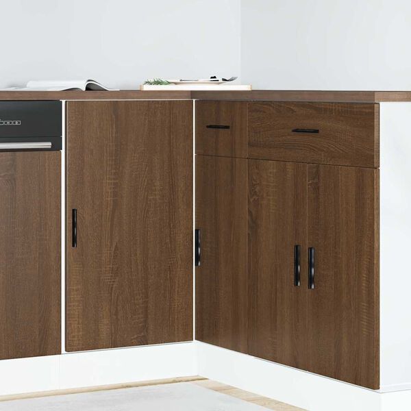 vidaXL Kitchen Base Cabinet Lyon Brown Oak Engineered Wood