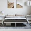 vidaXL Metal Bed Frame without Mattress White 150x200cm