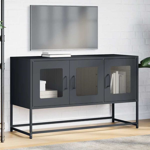 vidaXL TV Cabinet Anthracite 100.5x39x60.5 cm Cold-rolled Steel