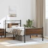 vidaXL Bed Frame without Mattress Brown Oak 90x200 cm Engineered Wood