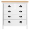 vidaXL Sideboard Hill White 79x40x80 cm Solid Pine Wood