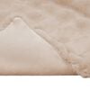 vidaXL Faux Rabbit Fur Blanket Beige 130 x 150 cm Polyester