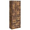 vidaXL Cabinet Set 2 pcs Smoked Oak 66 x 34.5 x 87 cm Engineered Wood