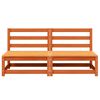 vidaXL Garden Sofas Armless 2 pcs Wax Brown 70x70x67 cm Solid Wood Pine