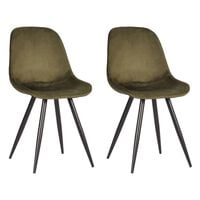 LABEL51 Dining Chairs 2 pcs Capri 46x56x88 cm Army