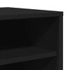 vidaXL Shoe Cabinet Black 60x35x70 cm Engineered Wood