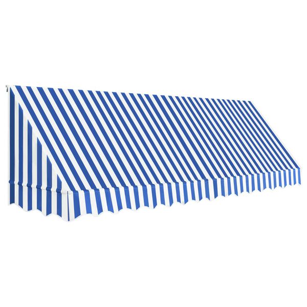 vidaXL Bistro Awning 400x120 cm Blue and White