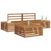 vidaXL Outdoor Sofa Set 3 Piece Natural Solid Acacia Wood