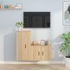 vidaXL 2 Piece TV Cabinet Set Sonoma Oak Engineered Wood