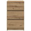 vidaXL Bedside Cabinets with 3 Drawers 2 pcs Artisan Oak 39x35x65 cm
