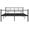 vidaXL Bed Frame without Mattress Black Metal 140x200 cm