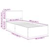 vidaXL Bed Frame with Headboard Brown Oak 120 x 200 cm Engineered Wood