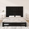 vidaXL Wall Headboard Black 147x3x90 cm Solid Wood Pine
