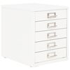 vidaXL Filing Cabinet with 5 Drawers Metal 28x35x35 cm White