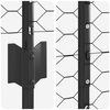 vidaXL Fence with Post Grey 1.2 x 25 m Steel
