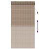 vidaXL Roller Blind with Curtains Manual Brown 110 x 220 cm Bamboo