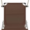 vidaXL Folding Sun Loungers with Roof 2 pcs Aluminium&Textilene Brown
