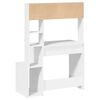 vidaXL Desk with Shelves White 100x45x140 cm Engineered Wood