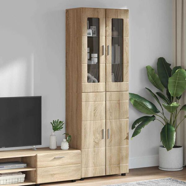 vidaXL Highboard FLORIN Sonoma Oak 60 x 35 x 182 cm Engineered Wood
