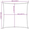 vidaXL Sun Shade Sail Sand 6x6 m 100% Polyester Oxford