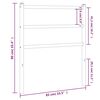 vidaXL Metal Headboard White 80 cm