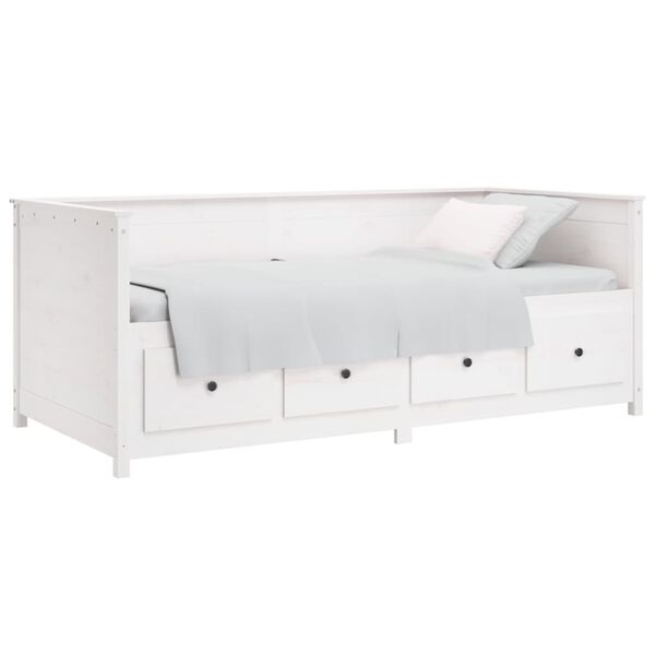 vidaXL Day Bed without Mattress White 80x200 cm Solid Wood Pine