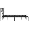 vidaXL Metal Bed Frame without Mattress with Headboard Black 140x200cm