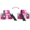 vidaXL Kids'Loft Bed Frame Black and Pink 99.5 x 190 cm Metal