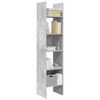 vidaXL Book Cabinet Concrete Grey 40x35x180 cm Engineered Wood