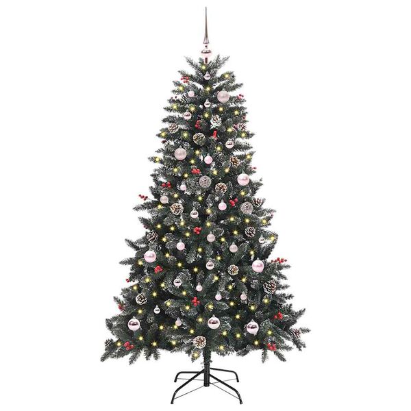 vidaXL Artificial Christmas Tree with 150 LEDs with Stand Green 150 cm