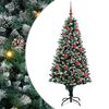 vidaXL Artificial Christmas Tree with 150 LEDs with Stand Green 150 cm