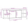 vidaXL TV Cabinet Sonoma Oak 130x35x50 cm Engineered Wood