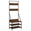vidaXL Clothes Rack with Shoe Storage Brown Oak 70x40x184 cm